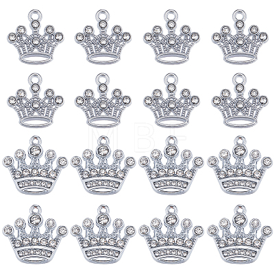40Pcs 2 Style Zinc Alloy with Crystal Rhinestone Pendants FIND-SC0007-35-1