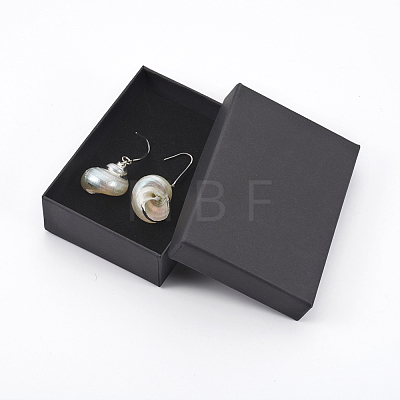 Electroplate Shell Beads Dangle Earrings EJEW-JE02896-01-1