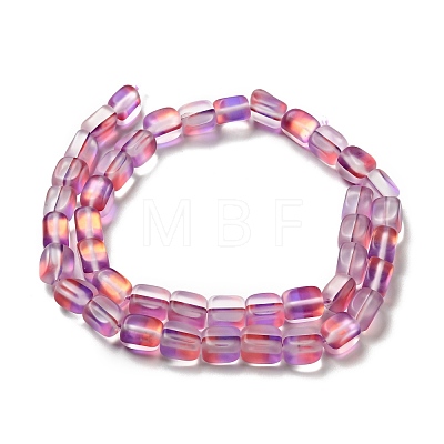 Electroplated Synthetic Moonstone Beads Strands G-P473-B01-M-1