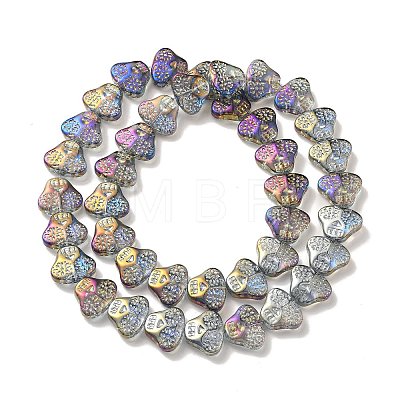 Transparent Electroplate Glass Beads Strands EGLA-F158-HR02-1