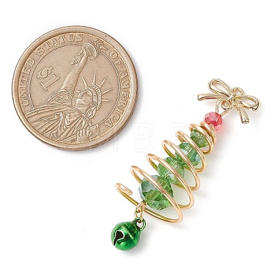 3Pcs Glass & Alloy Pendants PALLOY-JF02990-1