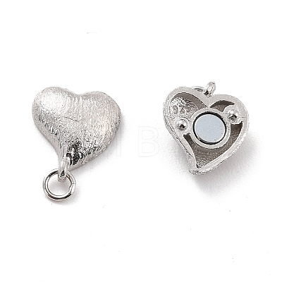 Rhodium Plated 925 Sterling Silver Magnetic Clasps STER-A001-03P-1