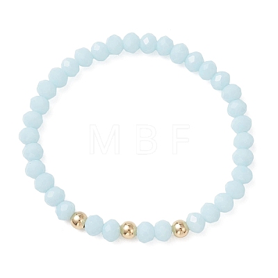 Adjustable Glass & 304 Stainless Steel Bead Bracelets BJEW-JB13036-1