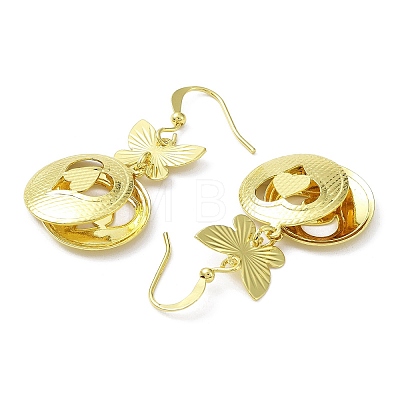 Rack Plating Brass Dnagle Earrings KK-C029-06G-1