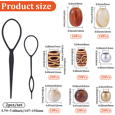 DIY African Dreadlock Hair Accessories Kits FIND-PA0001-49-1