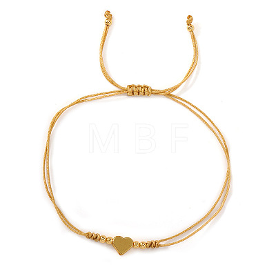 Adjustable Brass Braided Bead Bracelets for Women WG4426-8-1
