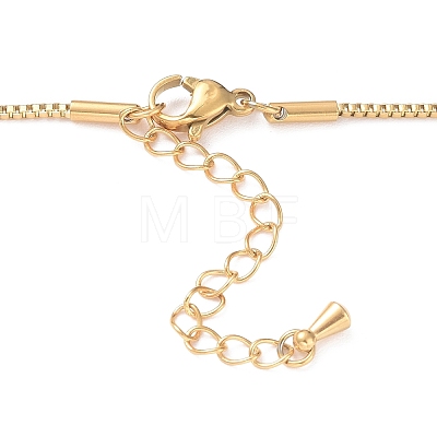 Synthetic Shell Clover Charm Anklet AJEW-A046-02G-1