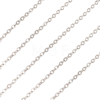 Brass Coated Iron Flat Cable Chains CH-TAC0007-01P-1