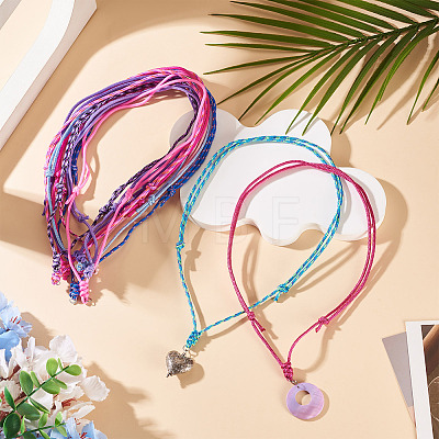 12Pcs 12 Colors Polyester & Spandex Cord Necklace Making AJEW-TAC00071-1