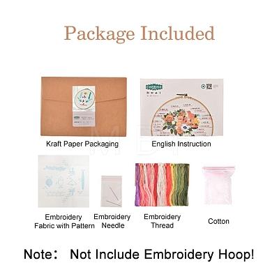 Embroidery Starter Kits DIY-P077-054-1