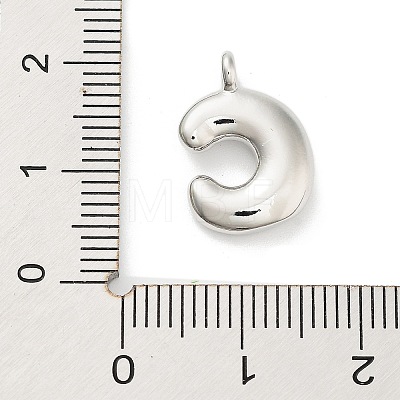 Rack Plating Brass Balloon Letter Pendants KK-C050-01P-C-1