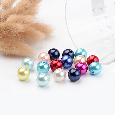 Mixed Acrylic Pearl  Round Beads For DIY Jewelry and Bracelets X-PACR-12D-M-1