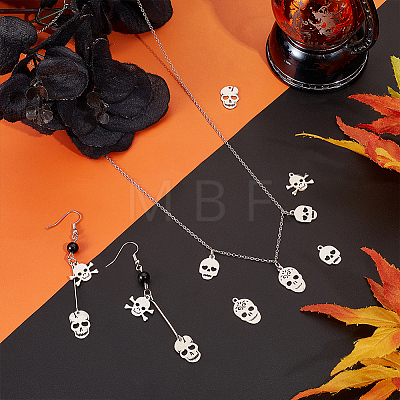 16Pcs 4 Styles 201 & 304 Stainless Steel Charms STAS-UN0060-22-1