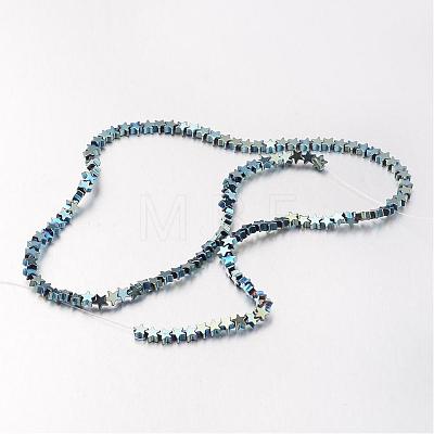 Electroplate Non-magnetic Synthetic Hematite Bead Strands G-F300-24A-07-1