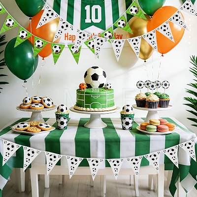 6Pcs 2 Colors Football Theme Paper Pennant Flags Banners FIND-PH0038-64-1