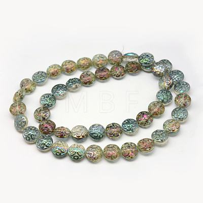 Electroplate Glass Beads Strands X-EGLA-Q063-01-1