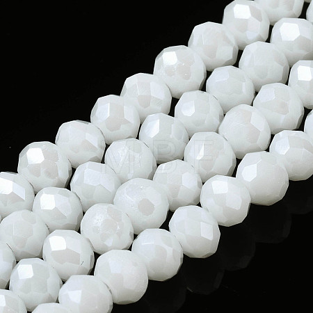 Electroplate Glass Beads Strands EGLA-A034-P6mm-A23-1