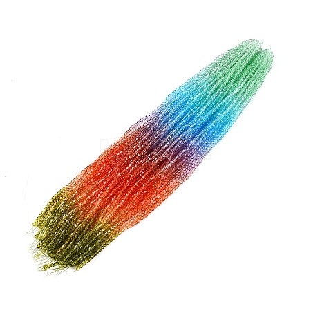 Gradient Color Baking Paint Glass Bead Strands DGLA-A039-T2mm-A015-1