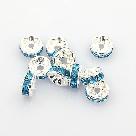 Brass Grade A Rhinestone Spacer Beads RB-A004-11-1