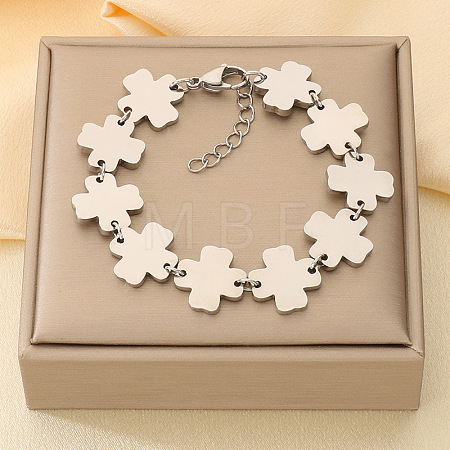 304 Stainless Steel Link Chain Bracelets for Women WG08D37-04-1