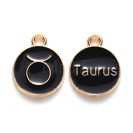 Alloy Enamel Pendants ENAM-S124-01B-08C-1