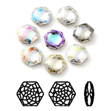 K9 Glass Rhinestone Cabochons RGLA-P035-01B-M-1