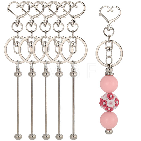 10Pcs Alloy Keychain Clasps KEYC-SC0001-79B-1