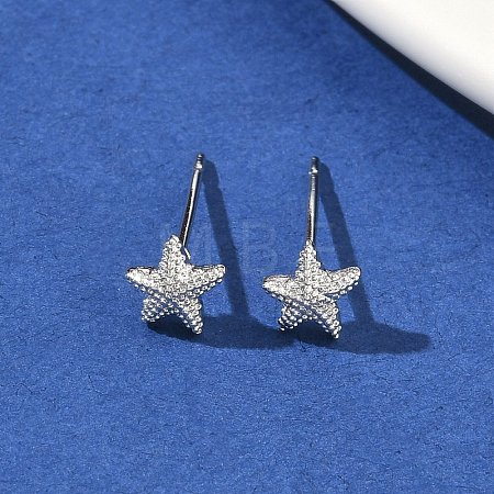 Brass Stud Earrings for Women EJEW-F403-03P-1