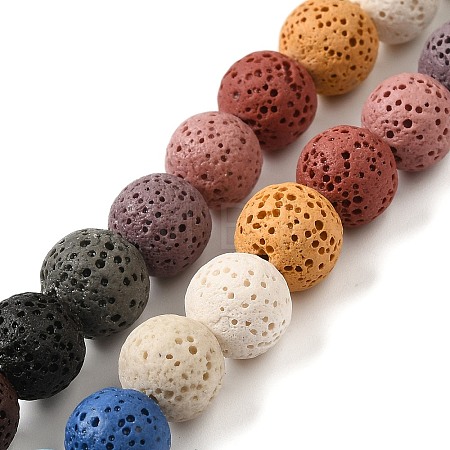Natural Lava Rock Bead Strands G-L435-03-8mm-1