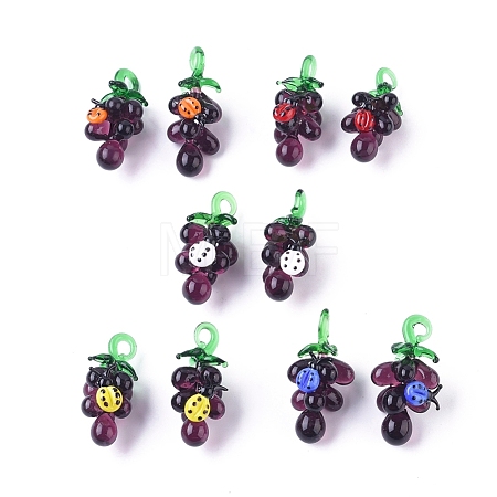 Autumn Theme Thanksgiving Charms Handmade Lampwork Pendants LAMP-X205-M-1