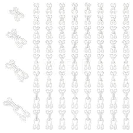 120Bgas 4 Styles Nylon & Iron Hook and Eye DIY-NB0016-10B-1