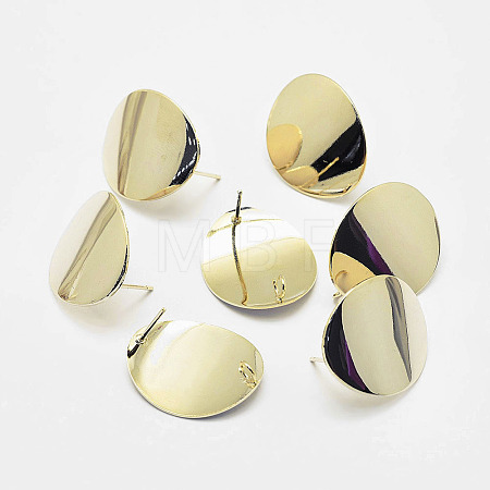 Brass Stud Earring Findings X-KK-G331-22G-NF-1
