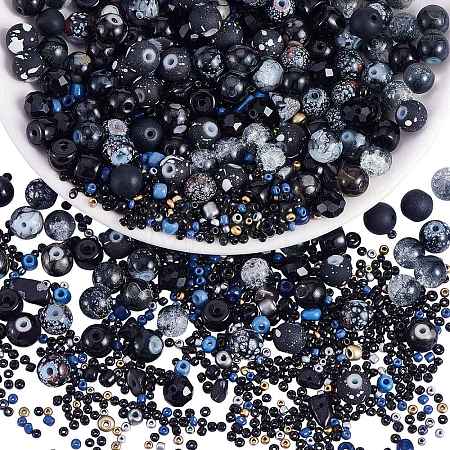 2 Bag Glass Round Beads Set JX547I-1