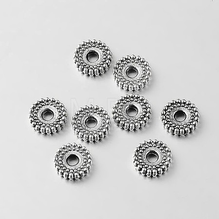 Tibetan Style Alloy Spacer Beads TIBEB-O004-17-1