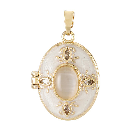 1Pc Brass Enamel Locket Pendants FIND-TA0010-71C-1