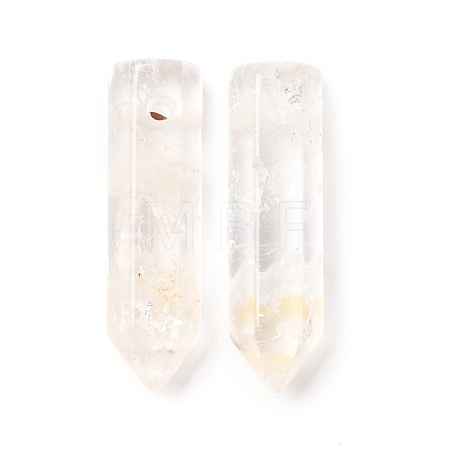 Natural Quartz Crystal Pointed Pendants G-D460-01W-1