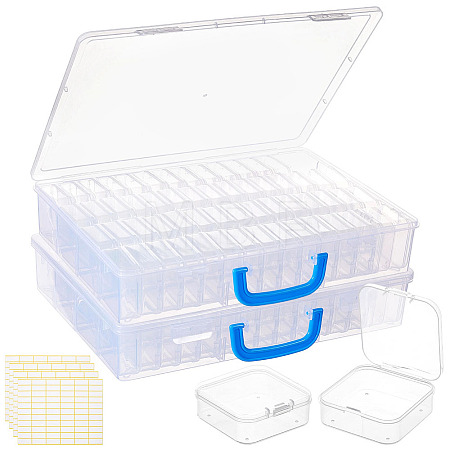2 Bags Rectangle Plastic Organizer Package Boxes CON-BC0008-24-1