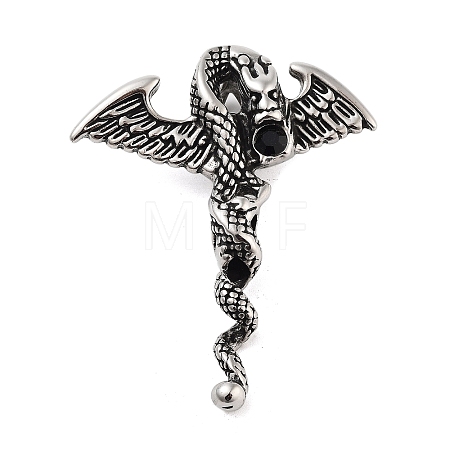 Retro 304 Stainless Steel Big Pendants STAS-I205-35AS-1