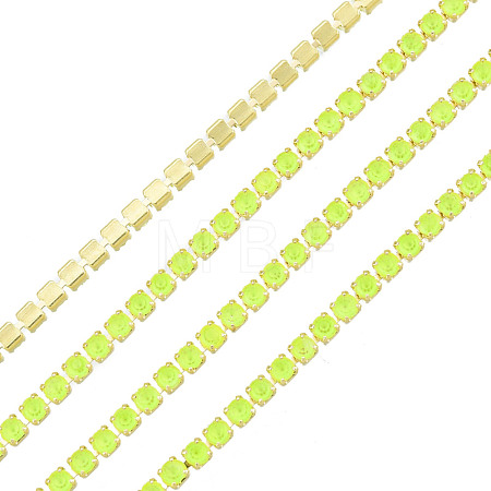Brass Rhinestone Strass Chains CHC-N017-003A-B02-1