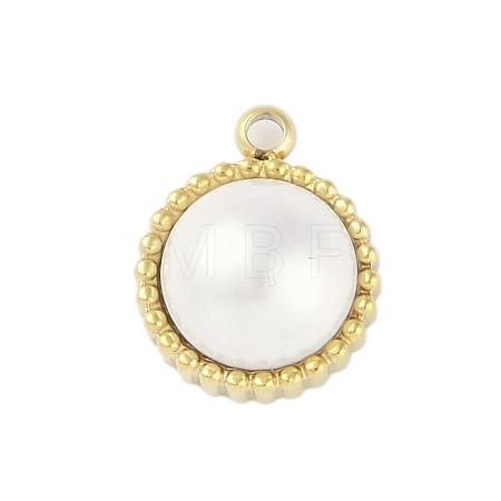 Acrylic Imitation Pearl Charms STAS-P366-28G-1