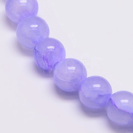 Dyed Natural Green Jade Beads Strands JBS053-10MM-29-1