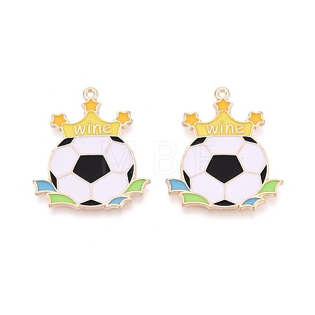 Alloy Enamel Pendants ENAM-T025-01G-13-1