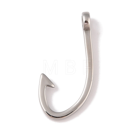 Non-Tarnish 304 Stainless Steel Hook Clasps STAS-C109-14A-P-1