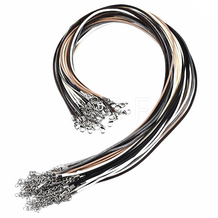 Waxed Cord Necklace Making NCOR-T003-02-1