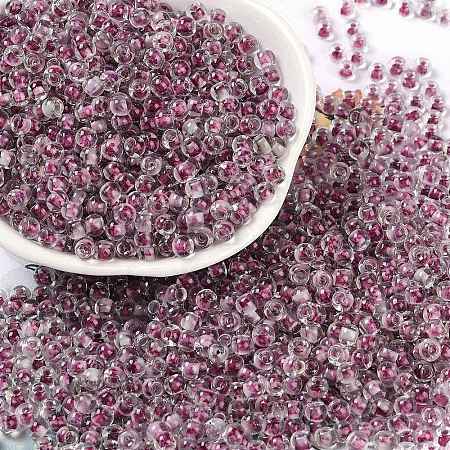 Transparent Inside Colours Glass Seed Beads SEED-A032-04N-1