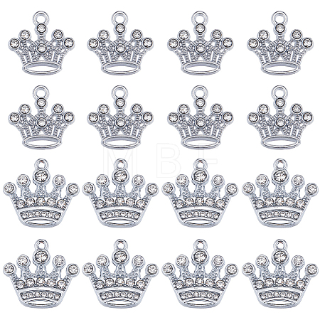 40Pcs 2 Style Zinc Alloy with Crystal Rhinestone Pendants FIND-SC0007-35-1