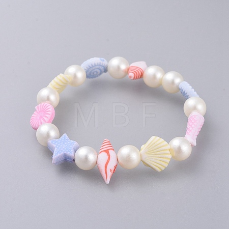 Kids Stretch Bracelets BJEW-JB04571-02-1