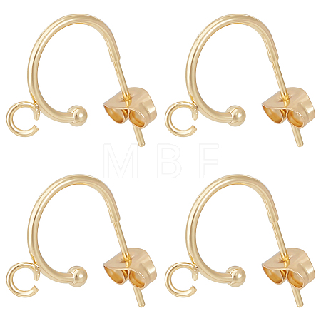 20Pcs 304 Stainless Steel Ring Stud Earring Findings STAS-BBC0004-70B-G-1