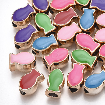 UV Plating Acrylic European Beads OACR-T005-95KC-1
