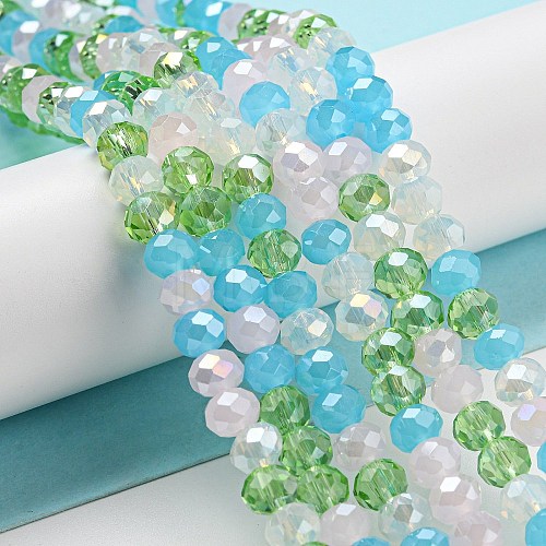 Glass Beads Strands EGLA-A034-M6mm-50-1